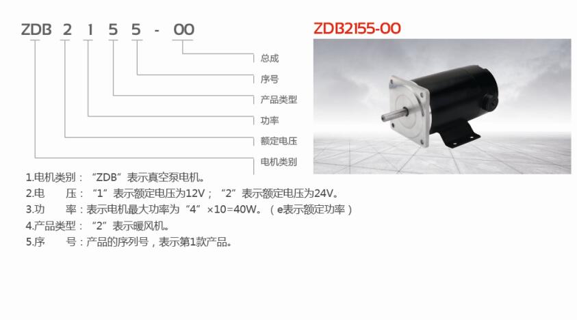 真泵電機(jī)型號(hào)說(shuō)明
